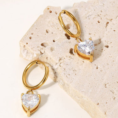 Shine Bright Rhinestone Gold-Plated Drop Earrings - LXM Fashion 