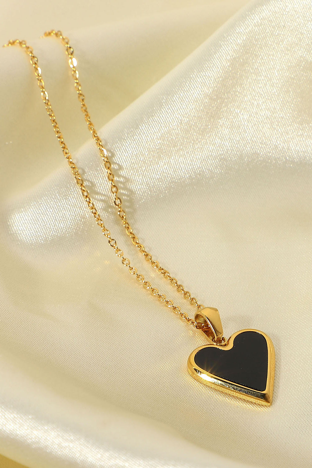 Bordered Heart Chain Necklace - LXM Fashion 