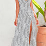 Printed Sweetheart Neck Cami Dress - LXM Fashion 