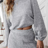 Balloon Sleeve Sweatshirt and Shorts Set - LXM Fashion 