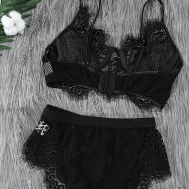 Eyelash Lace Bra Set - LXM Fashion 