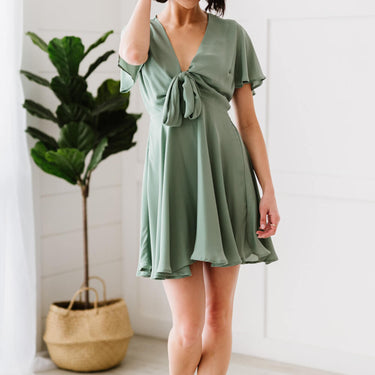 Dress Day At the Plaza Flutter Sleeve Dress - LXM Fashion 