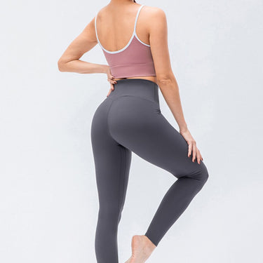 Contrast Crisscross Strap Sports Bra - LXM Fashion 