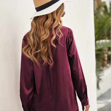 Satin Button Down Top - LXM Fashion 
