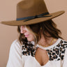 Fame Wanderlust Faux Leather Strap Fedora Hat - LXM Fashion 