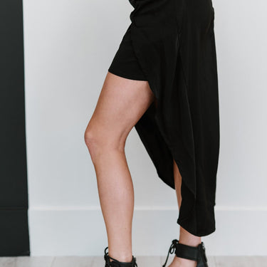 Hyfve Glam It Up Ruched Satin Tulip Hem Skirt - LXM Fashion 
