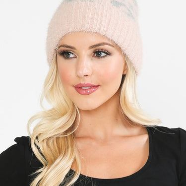 Justin Taylor Leopard Print Faux Fur Pompom Beanie - LXM Fashion 