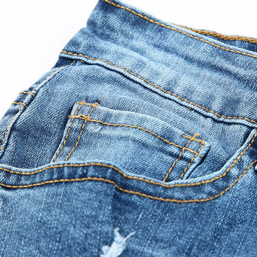 It's All So Simple Distressed Straight Leg Jeans - LXM Fashion 