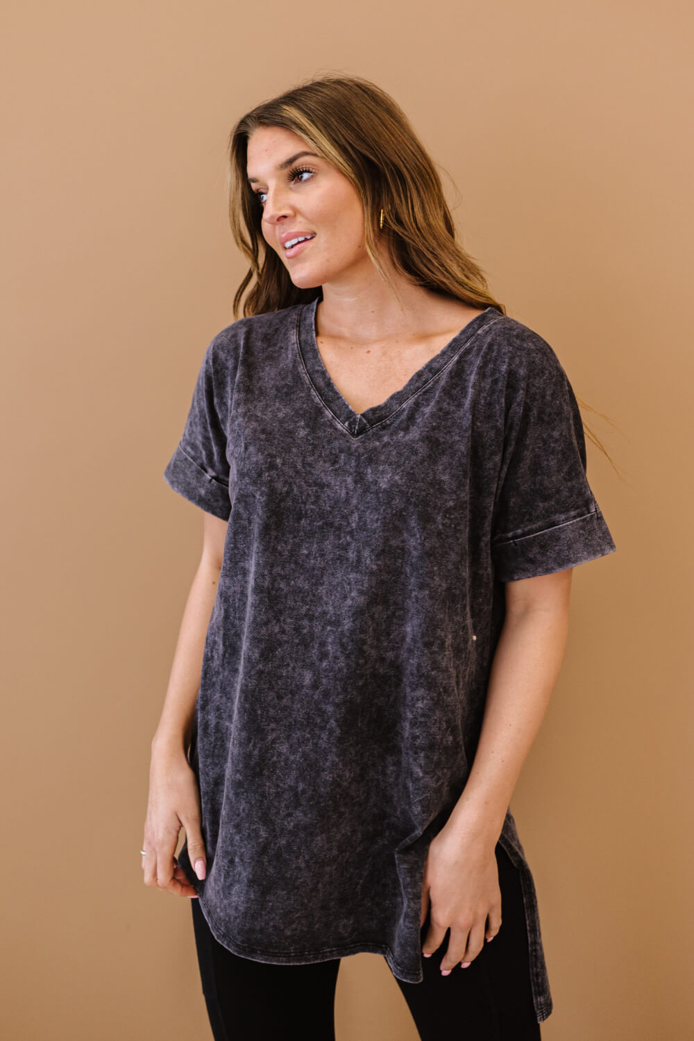 Zenana Memory Lane Mineral Wash Tee - LXM Fashion 