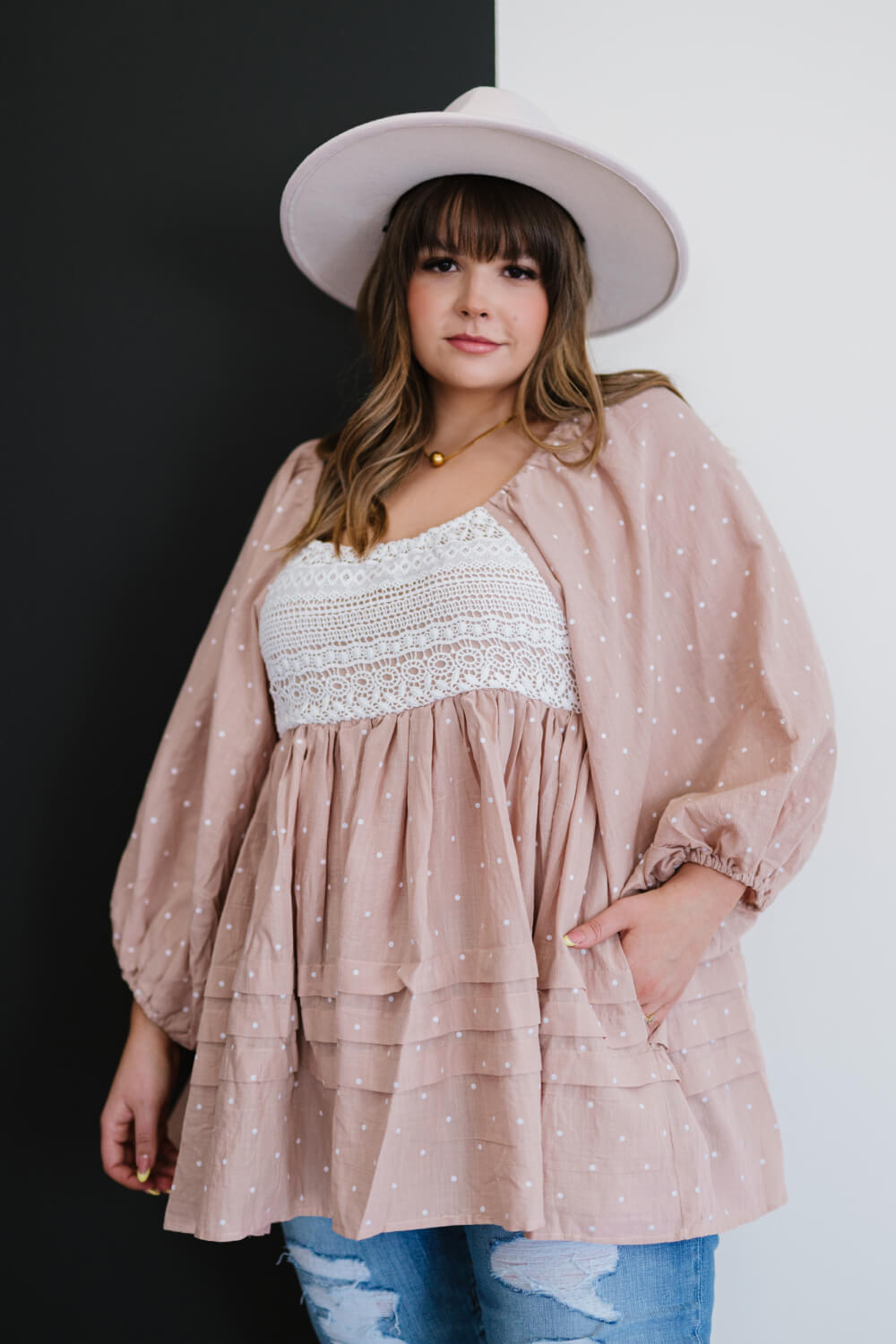 Davi & Dani Happily Ever After Polka Dot Top - LXM Fashion 