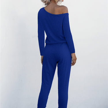 One Shoulder Tied Jumpsuit - LXM Fashion 