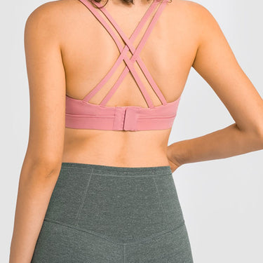 Crisscross Square Neck Sports Bra - LXM Fashion 