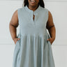 Sew In Love Weekday Wonder Full Size Run Babydoll Dress in Silver - LXM Fashion 