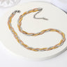 Tricolor Braided Snake Chain Necklace - LXM Fashion 