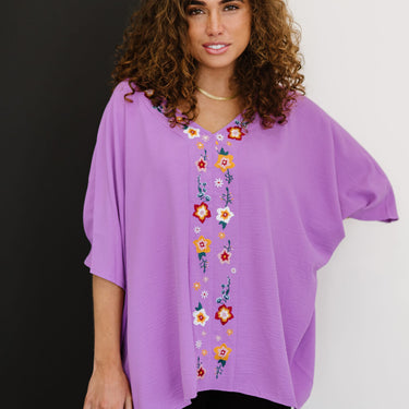 ODDI Wanderer Embroidered Poncho Top - LXM Fashion 