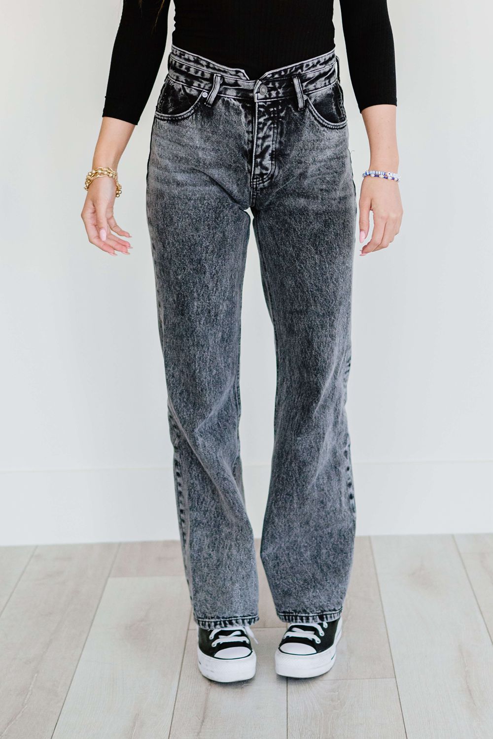 Kancan Fall For You Acid Wash Boyfriend Jeans - LXM Fashion 