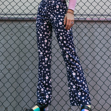 Floral High Waist Zip Detail Pants - LXM Fashion 