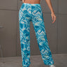 Fashion Collection Abstract Print High Waist Ruched Pants - LXM Fashion 