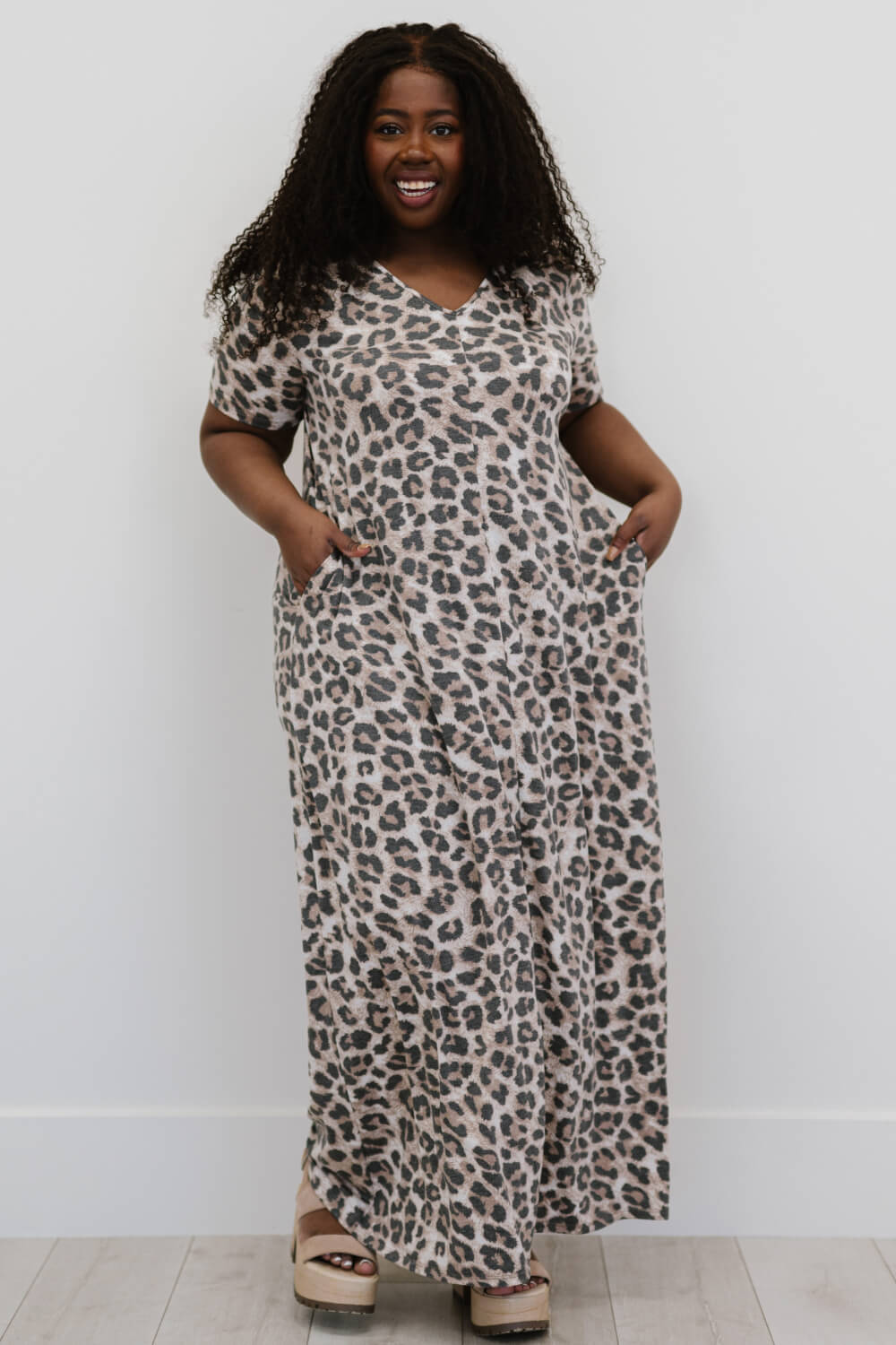 Zenana Born to be Wild Leopard Print Maxi Dress - LXM Fashion 