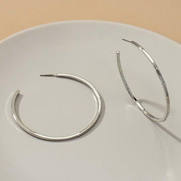 LA3accessories All That Glitters Decorative Rhinestone Hoop Earrings - LXM Fashion 