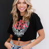 Organic Generation Rebel Cropped Graphic Tee with Chain - LXM Fashion 