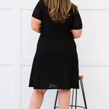 P & Rose Full Size Majestically Yours Eyelet Square Neck Dress - LXM Fashion 