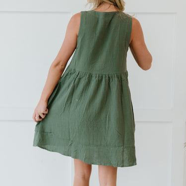 Cotton Bleu Farmers' Market Full Size Run Button-Up Sleeveless Dress - LXM Fashion 