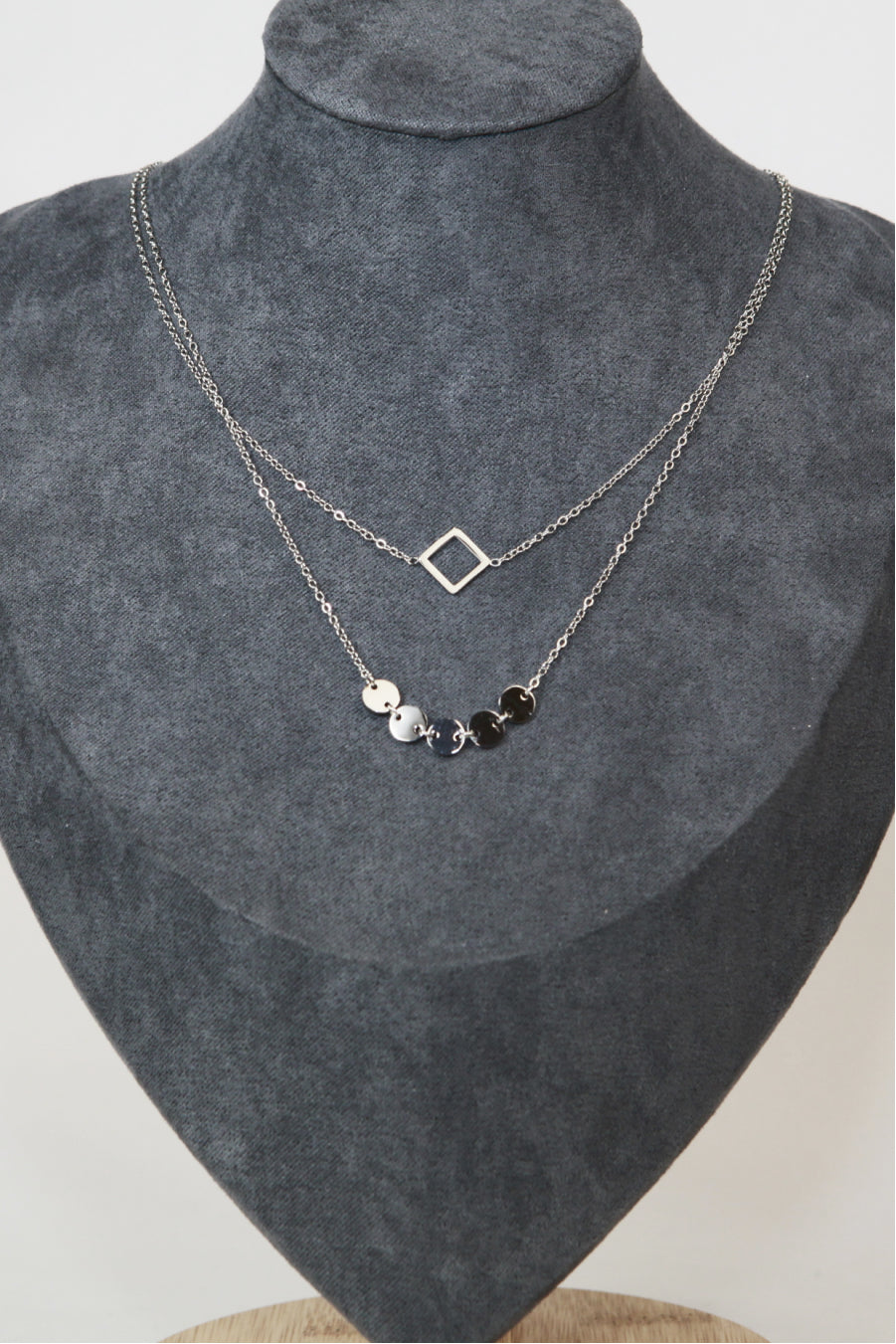 Geometric Layered Necklace - LXM Fashion 