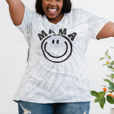 Sew In Love MAMA Smile Graphic Full Size Tie-Dye Tee Shirt - LXM Fashion 