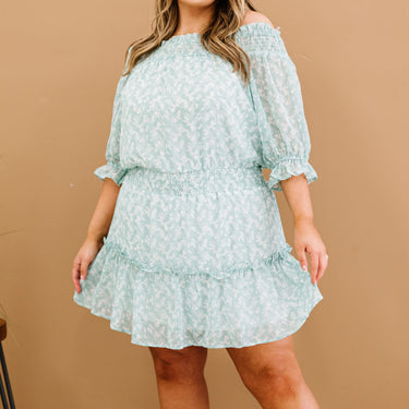 GeeGee Floral Frenzy Full Size Run Off-Shoulder Dress - LXM Fashion 