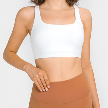 Crisscross Square Neck Sports Bra - LXM Fashion 