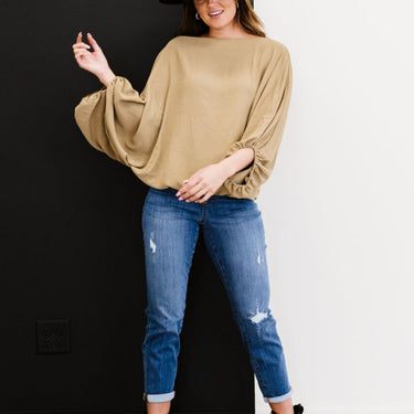 ODDI Blow Me AwayBalloon Sleeve Blouse - LXM Fashion 