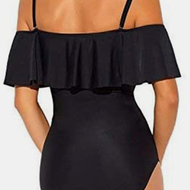 Spaghetti Strap Fold-Over One-Piece Swimsuit - LXM Fashion 