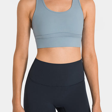 Cutout Racer Back Sports Bra - LXM Fashion 