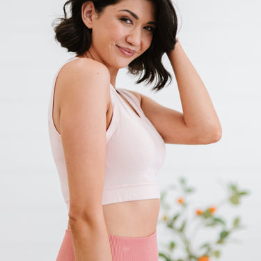 HYFVE Simplest of Things Cropped Tank in Pastel Pink - LXM Fashion 