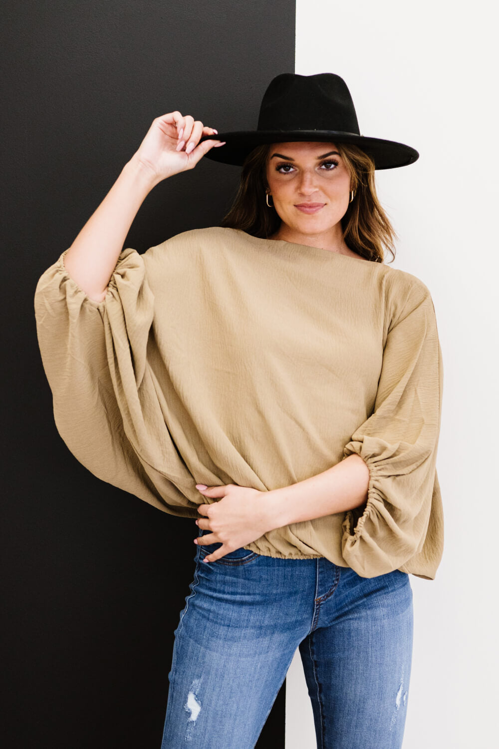 ODDI Blow Me AwayBalloon Sleeve Blouse - LXM Fashion 